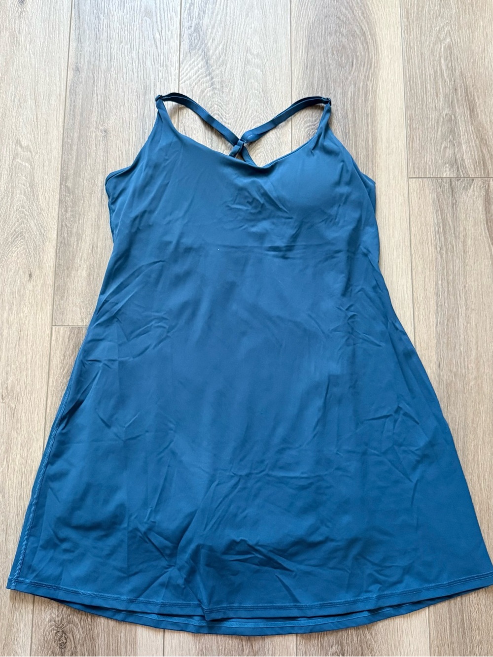 Ewedoos Blue Teal Strappy Athletic dress size Large